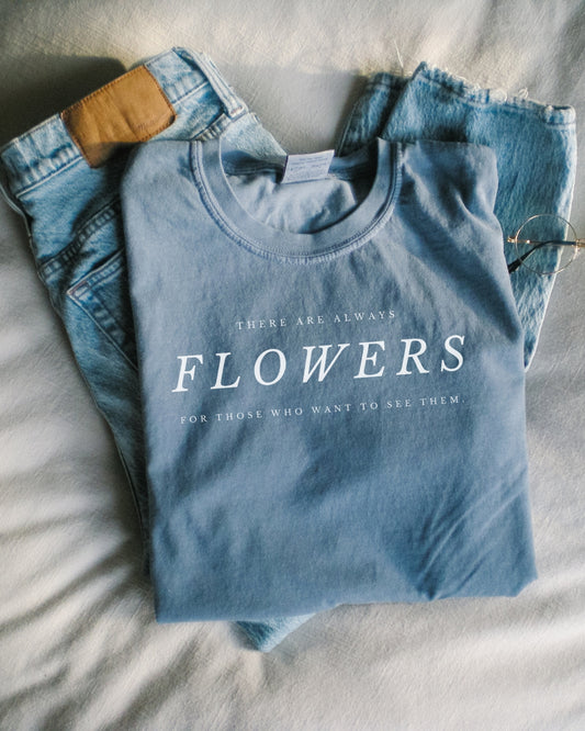 Flowers - Ice Blue T-Shirt