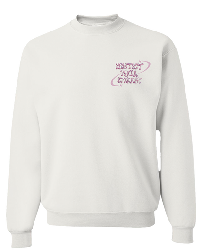 Protect Your Energy Metallic - White Crewneck