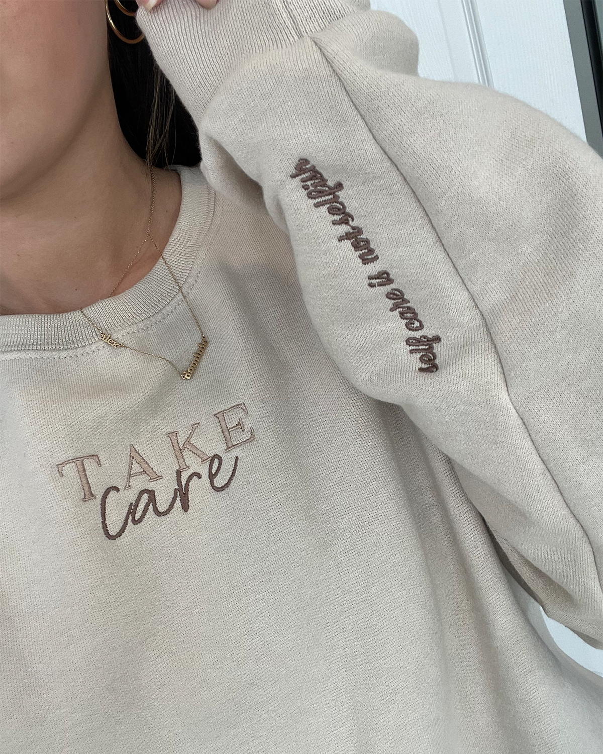 Take Care - Sand Crewneck